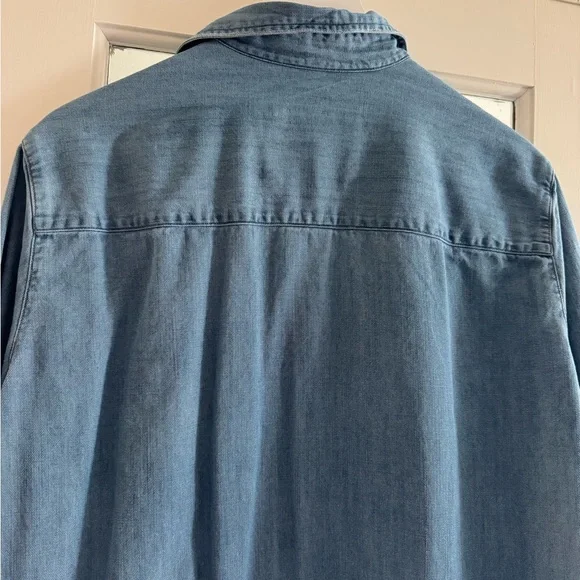 Frank & Eileen Mary shirt dress in vintage stonewashed indigo denim. Size Large. - Picture 6 of 10